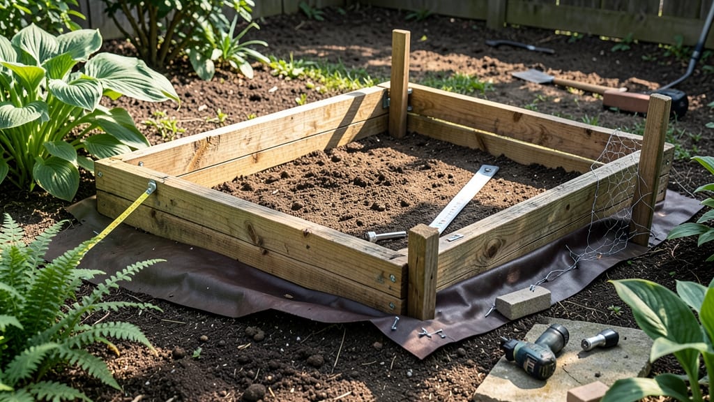 How to Build a Raised Garden Bed Cheap: Upcycled Wood and Pallet Hack