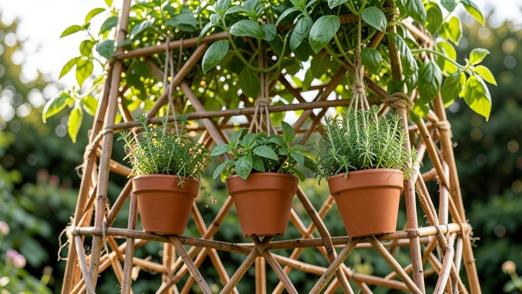Popsicle Stick Frame Herb Garden