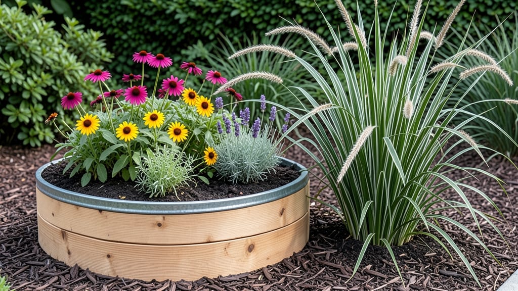 Large Circular Raised Bed Planter: Modular Height Adjustment for Perfect Plant Zones