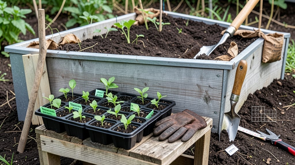 Raised Bed Vegetable Garden Planner: Season-Long Layouts for Bountiful Harvests