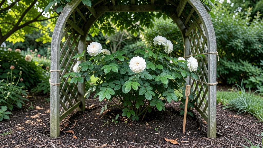 Garden Bed Setup With Arch: Raised Planter Framework for Climbing Vines and Year-Round Greenery