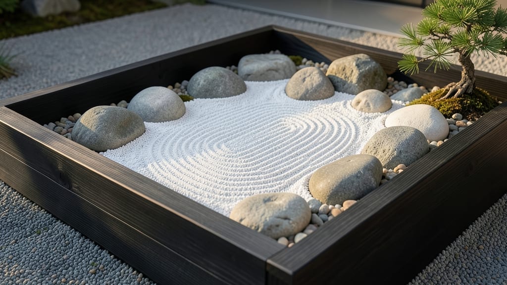 Japanese Zen Raised Rock Garden