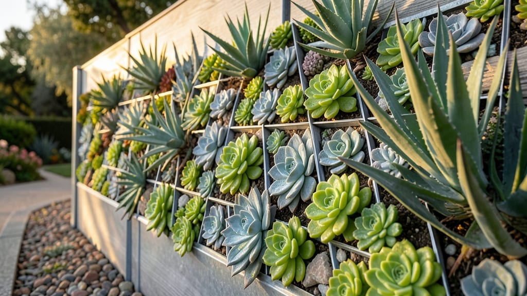 Drought-Tolerant Succulent Wall