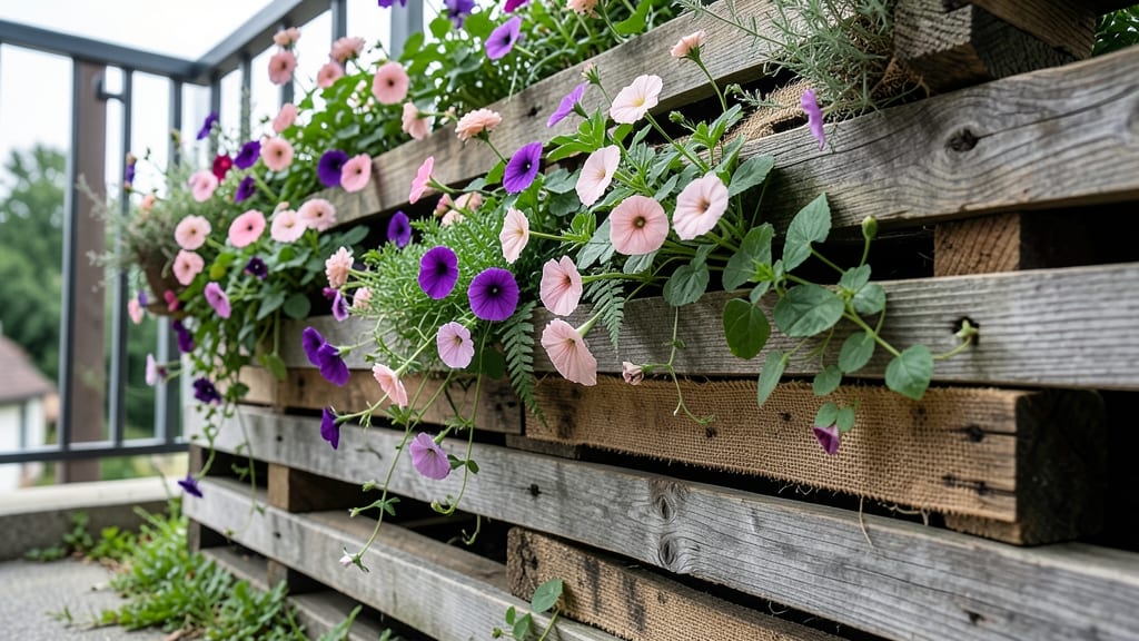Vertical Pallet Flower Bed
