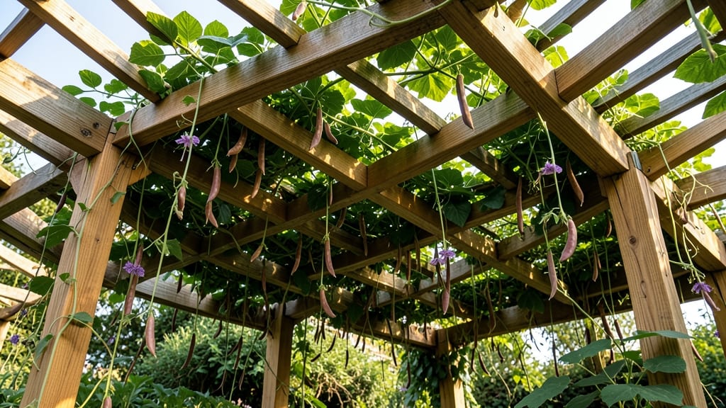 Pole Bean Pergola Screen