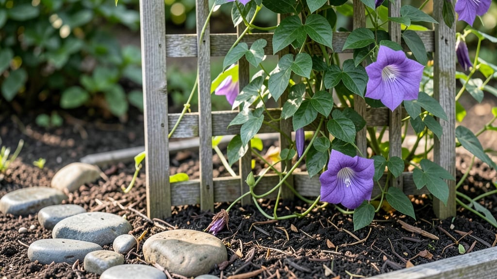 Flower Bed Trellis: Elevates Climbers With Rustic Woodcraft Charm