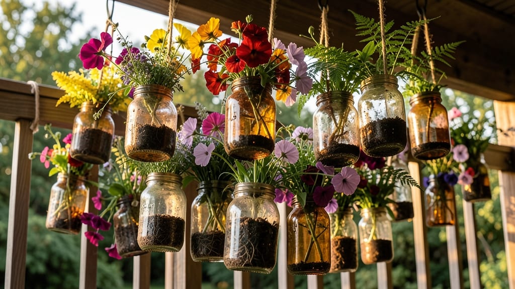 Mason Jar Window Boxes