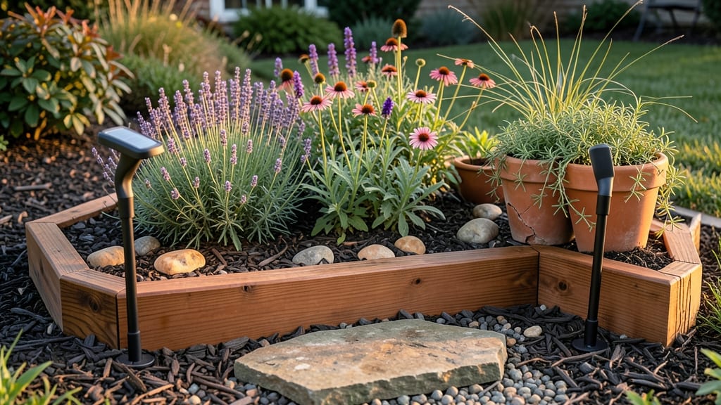Garden Bed Decor: Rustic Wooden Arches for Climbing Vines & Flowers