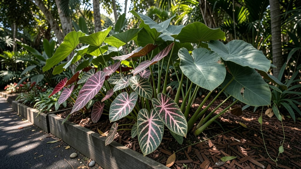 Caladiums and Taro for Tropical Flair