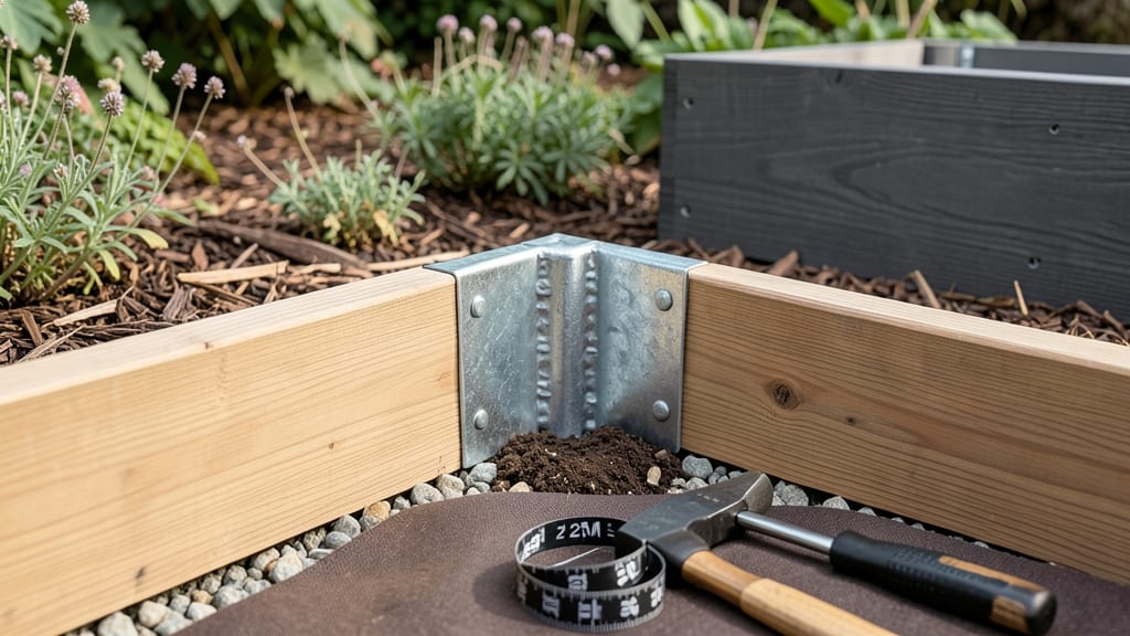 Raised Bed Corners: Galvanized Metal Stakes for Windproof Foundation