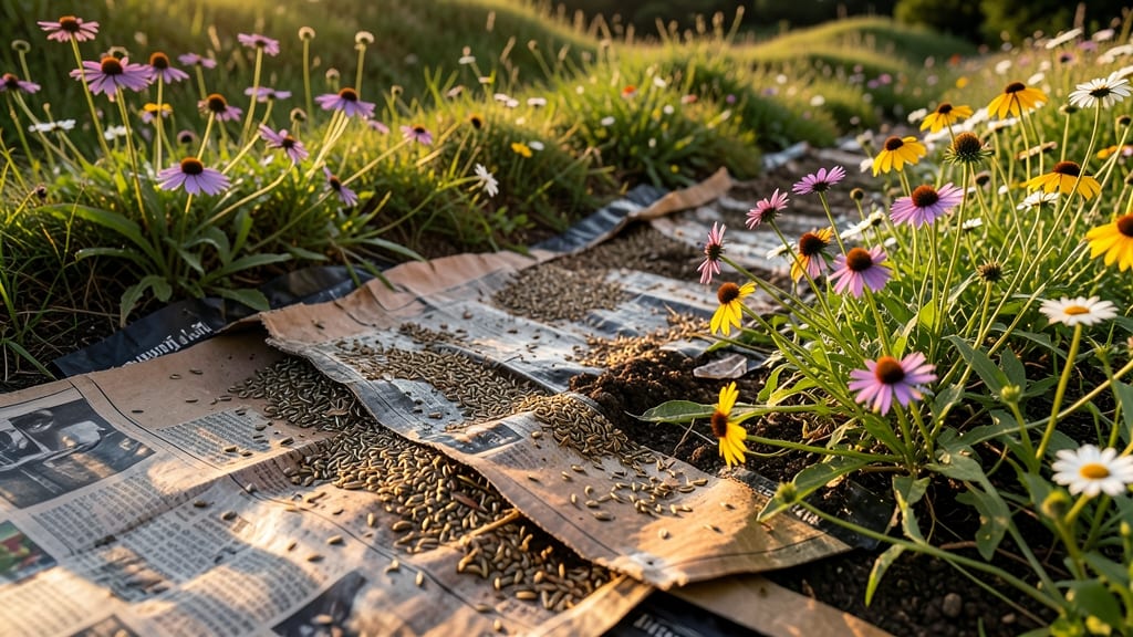 Sheet Mulch Wildflower Meadow Border