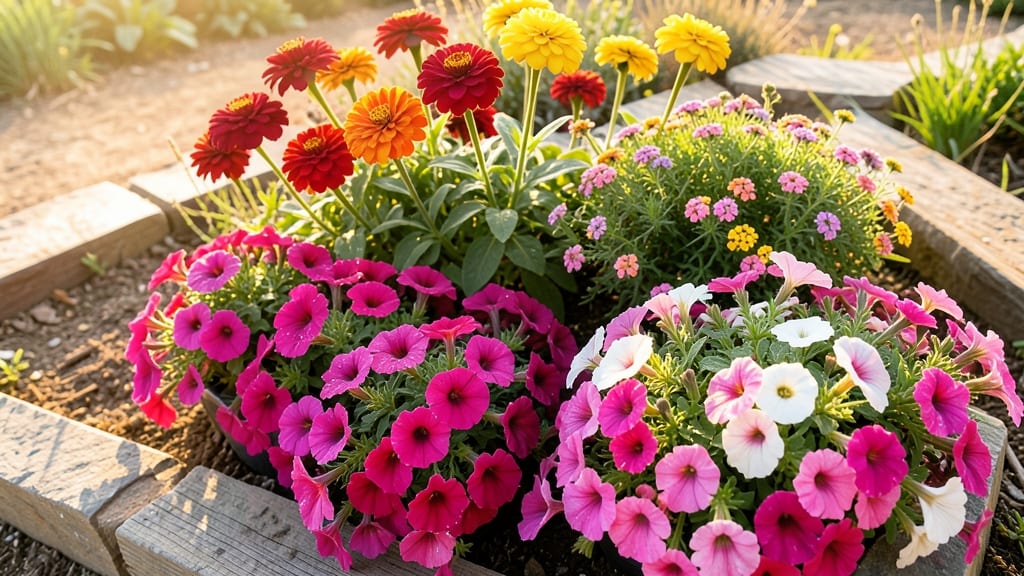 Sunny Border with Heat-Tolerant Annuals