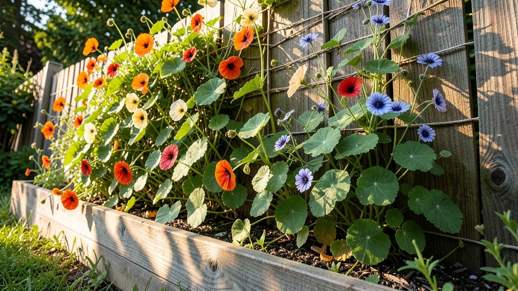 Edible Flower Trellis Wall