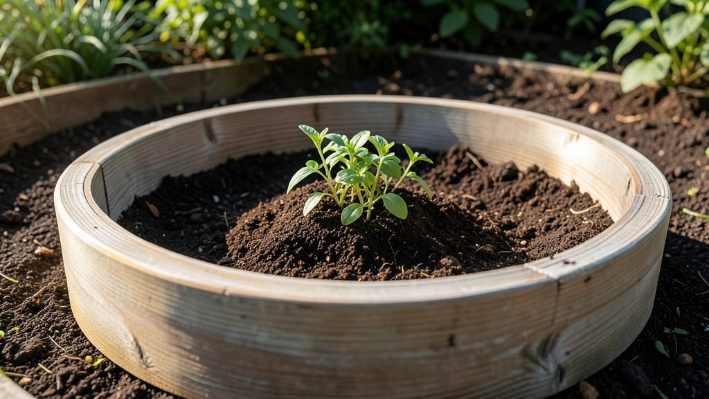 Raised Wooden Circle Garden Bed