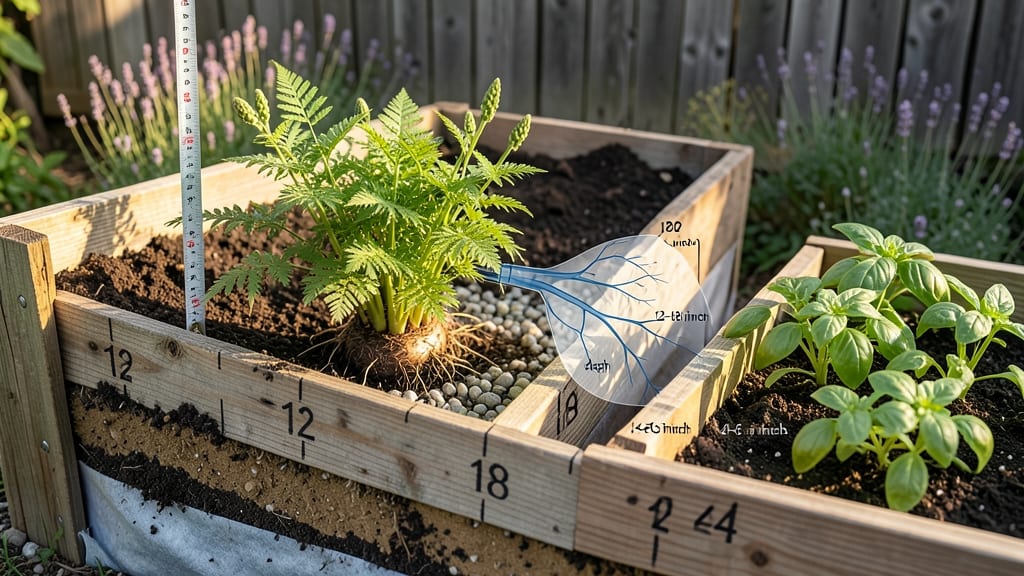 Optimal Raised Garden Bed Depth: Root Space Rules for Plant Success
