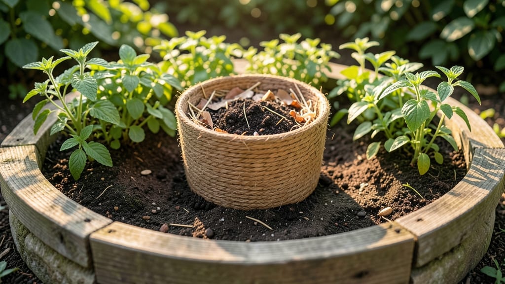 Keyhole Garden Bed with Compost Core