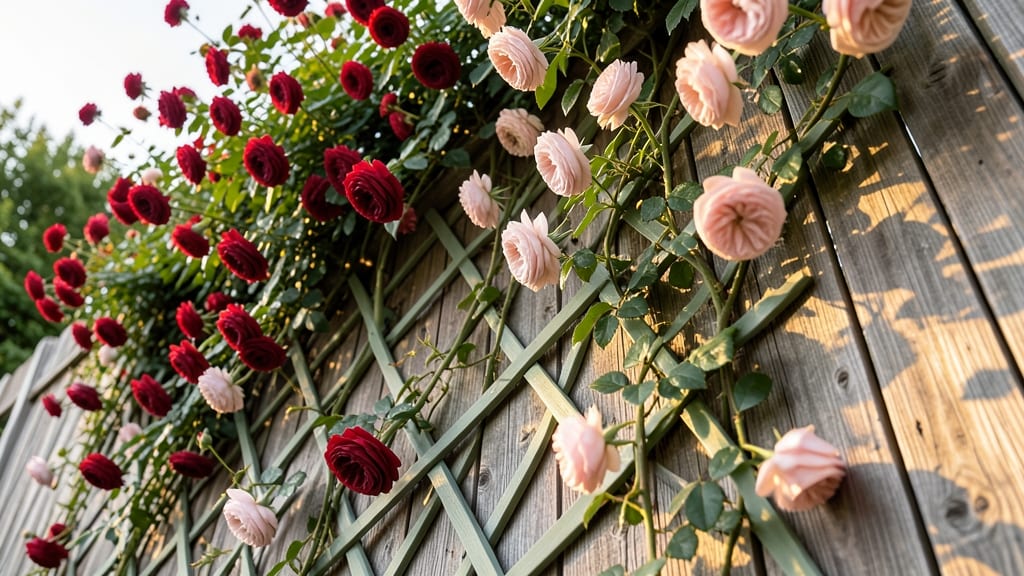 Climbing Roses Privacy Screen