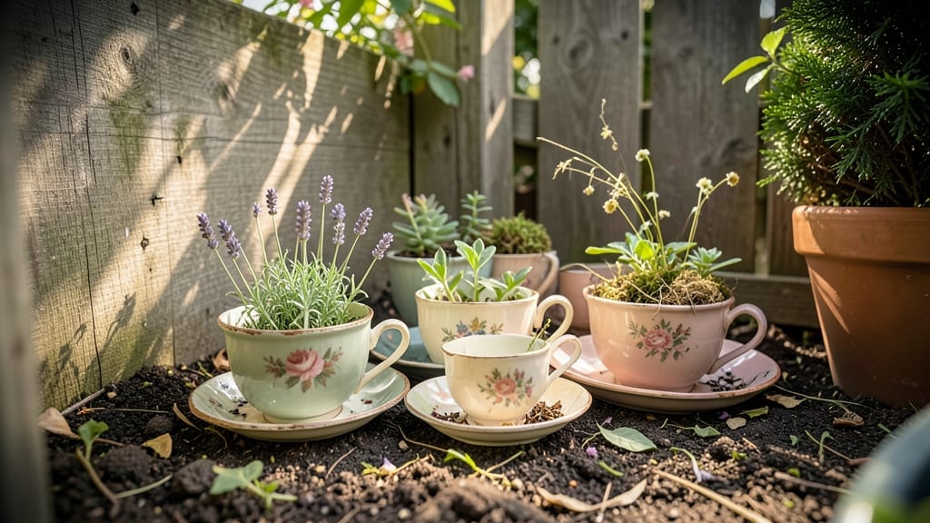Thrift Store Teacup Planters Collection