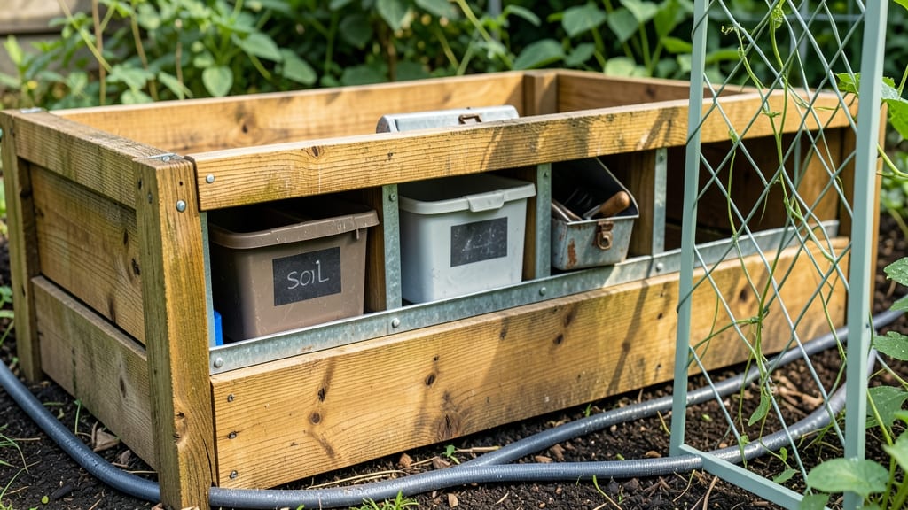 Raised Bed With Storage: Space-Saving Planter for Tools and Harvests