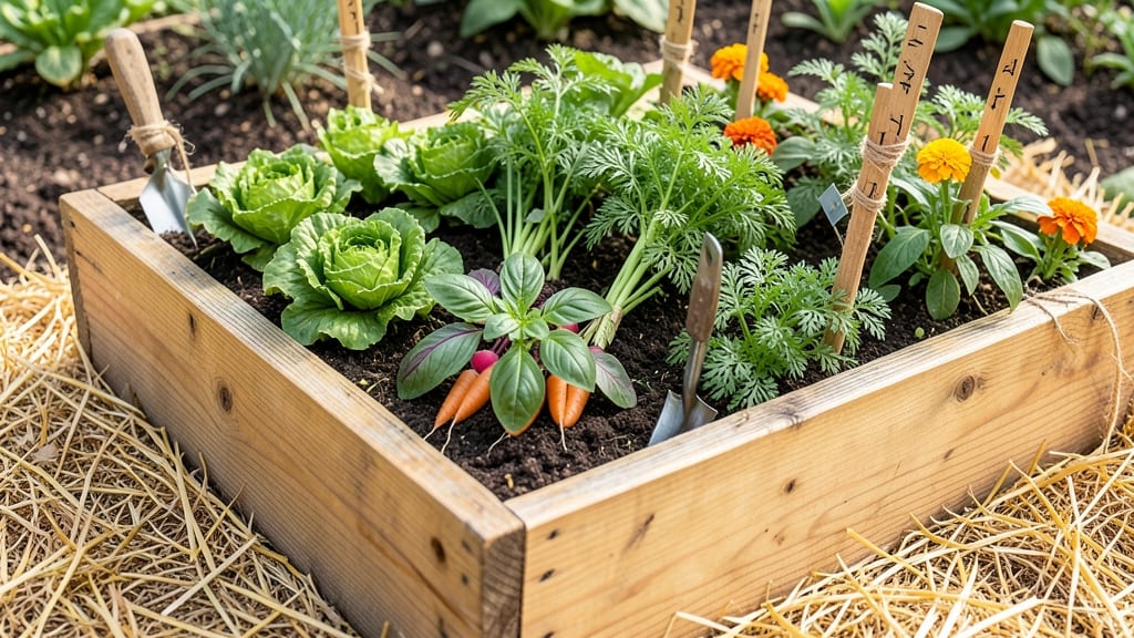 Raised Bed Potager Garden: French-Inspired Herb and Vegetable Layout