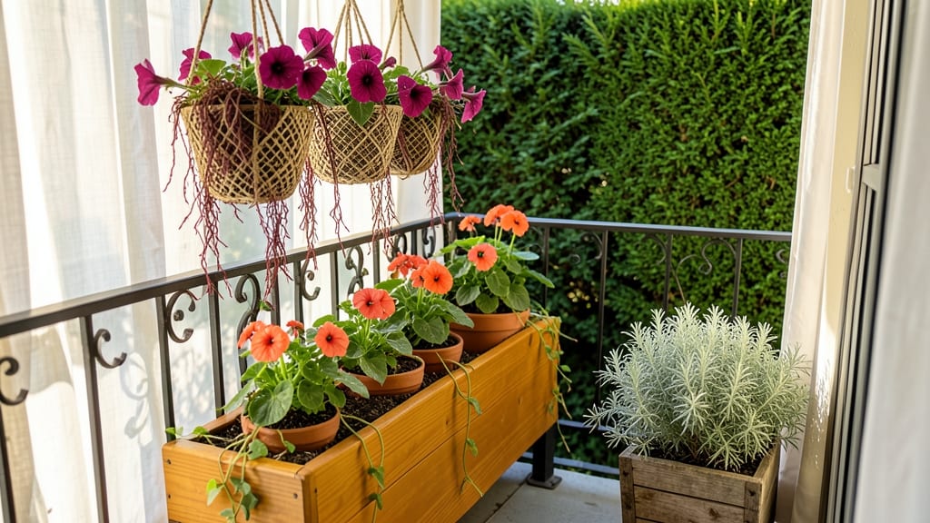 Hanging Basket Flower Bed Combo