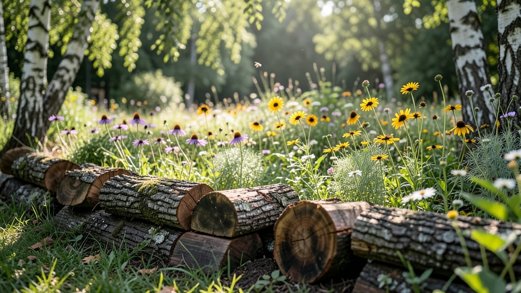 Log Slices for Organic Garden Definition