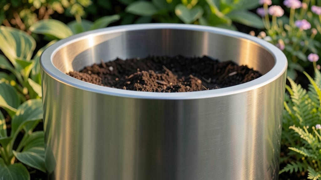 Metal Edging Circular Planter Box
