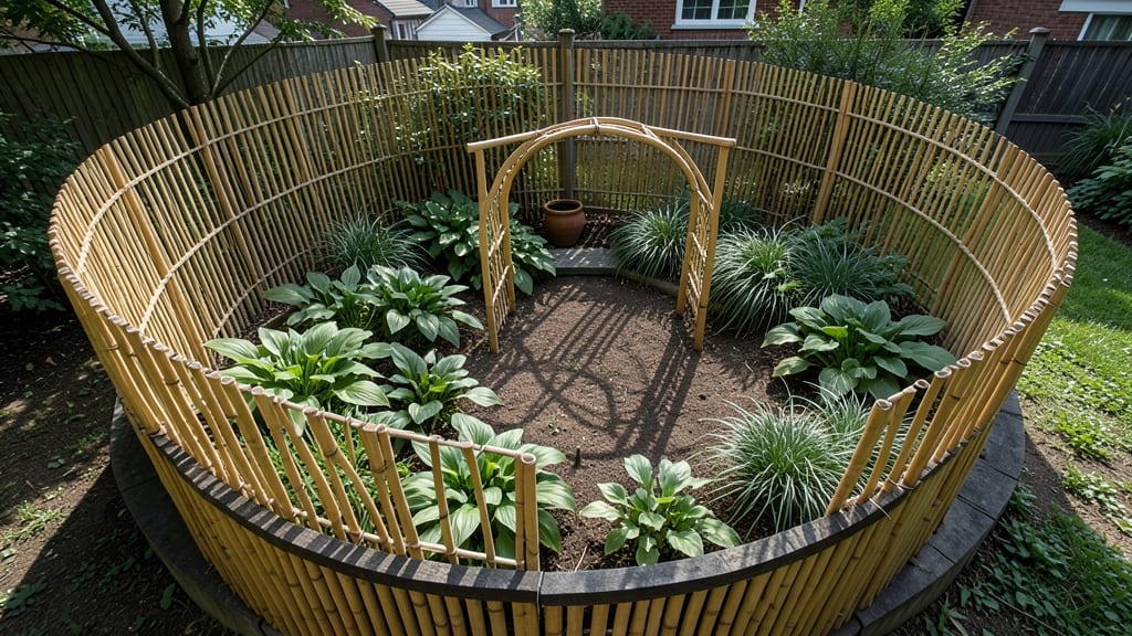 Bamboo Fence Circular Garden